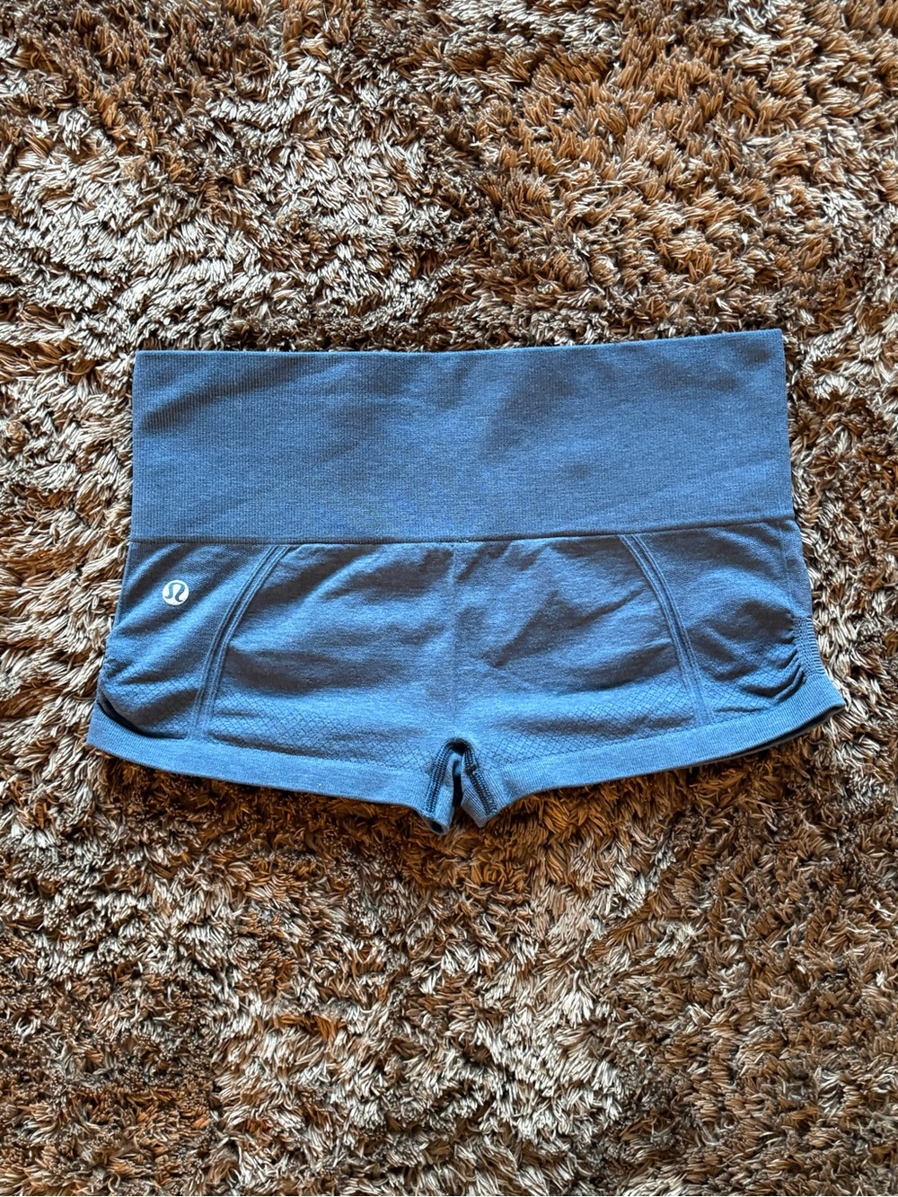 lululemon athletica Women's Blue Fold-Over Waist Short